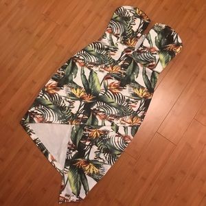 Tropical Strapless Dress